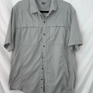 REI Men's Lightweight Gray Shirt Jacket